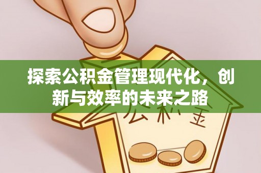 迭部探索公积金管理现代化，创新与效率的未来之路