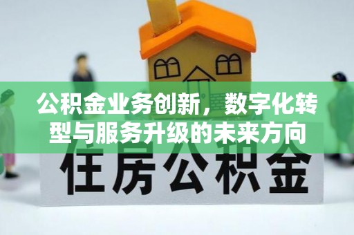 迭部公积金业务创新，数字化转型与服务升级的未来方向