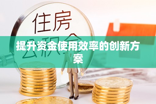 迭部提升资金使用效率的创新方案