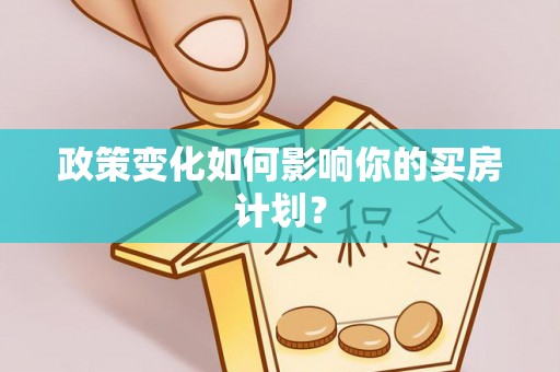 迭部政策变化如何影响你的买房计划？