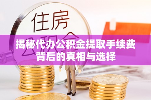迭部揭秘代办公积金提取手续费背后的真相与选择