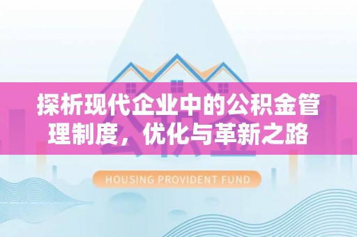 迭部探析现代企业中的公积金管理制度，优化与革新之路