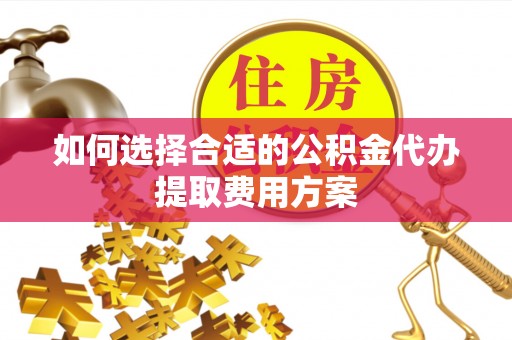 迭部如何选择合适的公积金代办提取费用方案