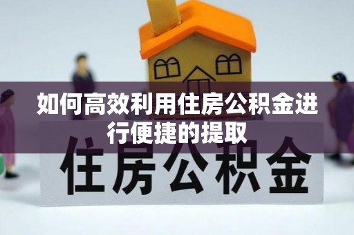 迭部如何高效利用住房公积金进行便捷的提取